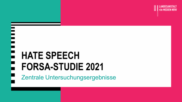 Logo: Hate Speech Forsa-Studie 2021
