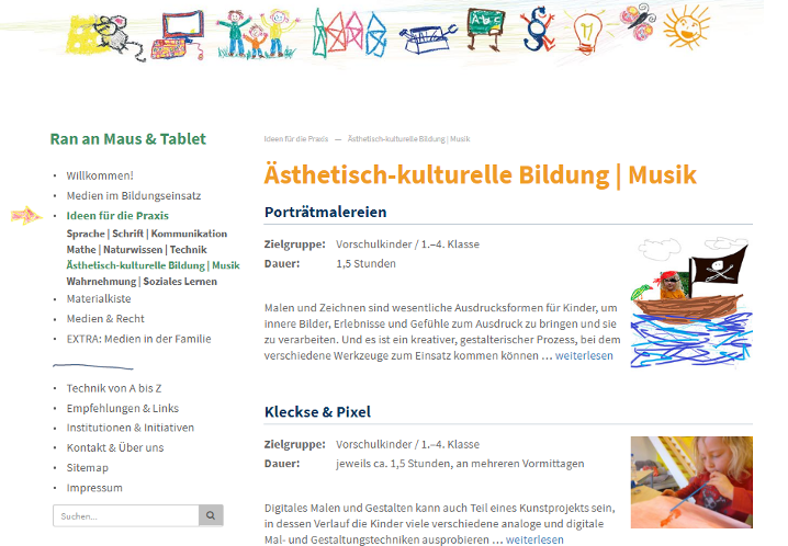 Ran an Maus und Tablet